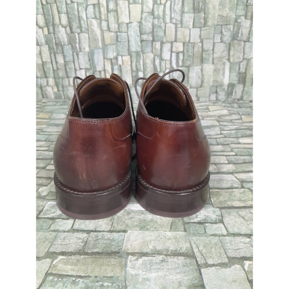 JOHNSTON MURPHY EDGERTON PLAIN TOE MENsz  10 M MAHOGANY LEATHER Oxford Derby - Picture 9 of 12